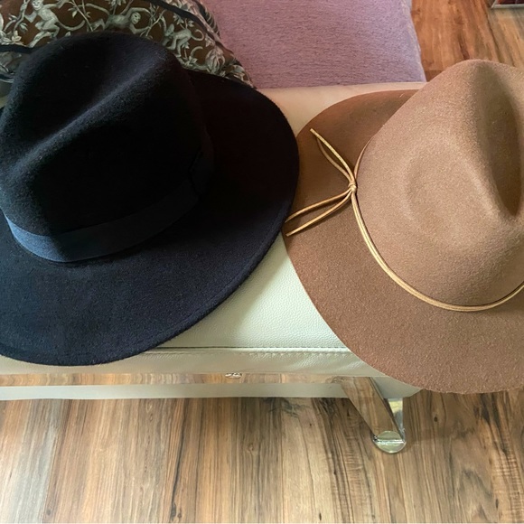 Black& Brown Fedora Hat - Picture 3 of 3